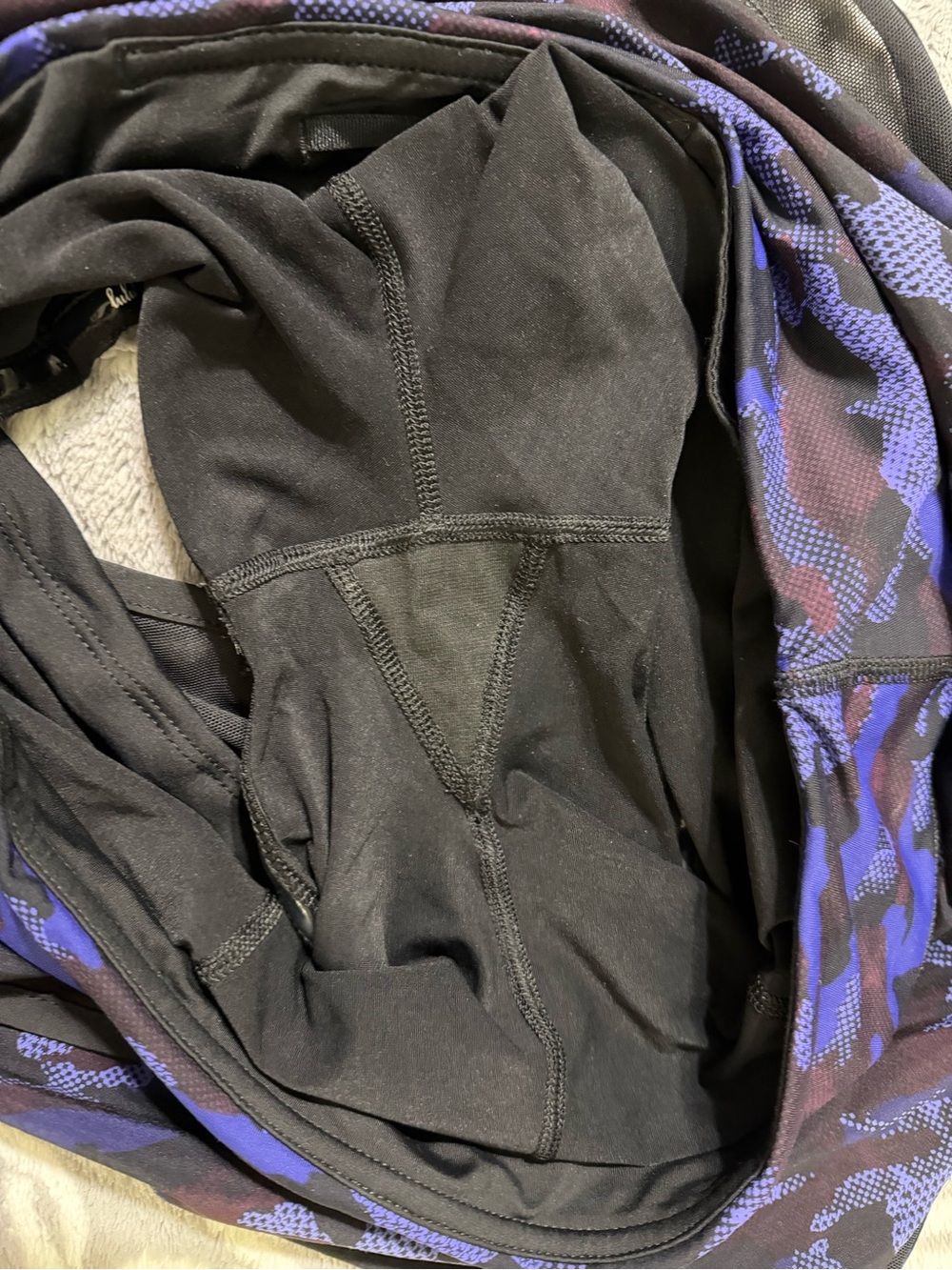 Lululemon Pace Setter Skirt Shorts Size 6 Purple Camo Running - Picture 6 of 10